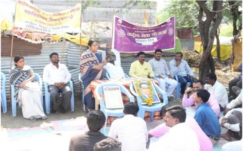 Prin. Dr. P.B.Deshmane delivering speech on the occasion of Constitution Day