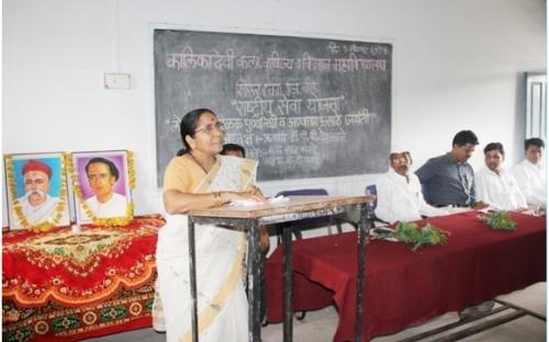 Prin. P.B.Deshmane on the occasion of Tilak Punyatithi  and  Sathe Jayanti