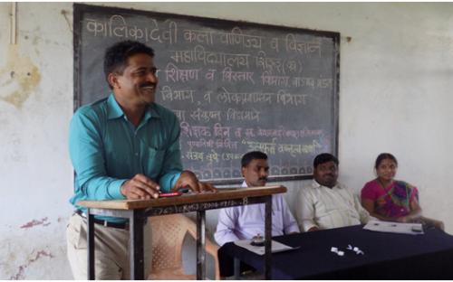 Vice- Prin. S.K Tupe on the occasion of World Teacher Day