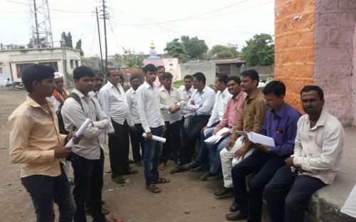 Dr. Sanjay, Tupe Dr. Prakash Gholap, Dr. SudhirYevle, Dr. Ganesh Adgavkar& Prof. Yevle D. A. had Visit the students & parents in the village Bhalgaon, Tal – Pathardi, Dist-  Ahmednagar